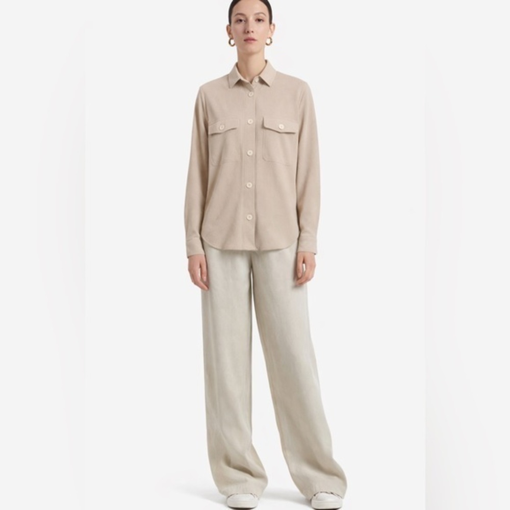 Circolo 1901 Piqué Safari Oversizes Shirt Jacket Beige Cotton Stretch IT 40 US 4